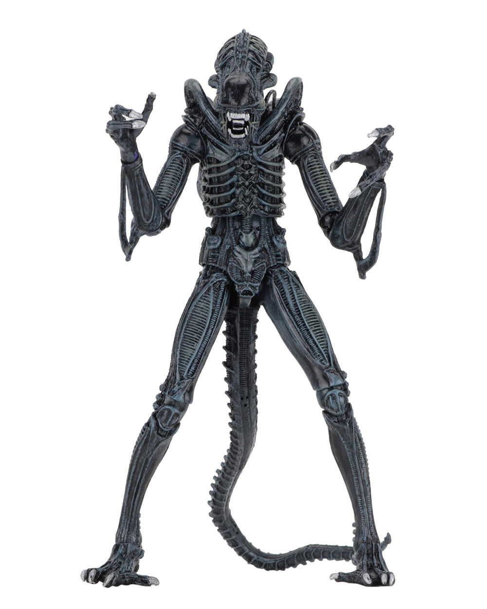 NECA Alien Warrior blue bendable tail enables flexible posing