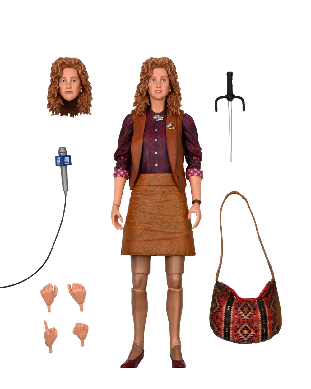 NECA April O'Neil 7-inch figure front view with movie-accurate costume for display