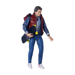 NECA Marty accessories including camcorder, backpack, and skateboard for scene recreation