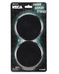 NECA black figure display stand 10-pack front view for 6-8 inch figures.