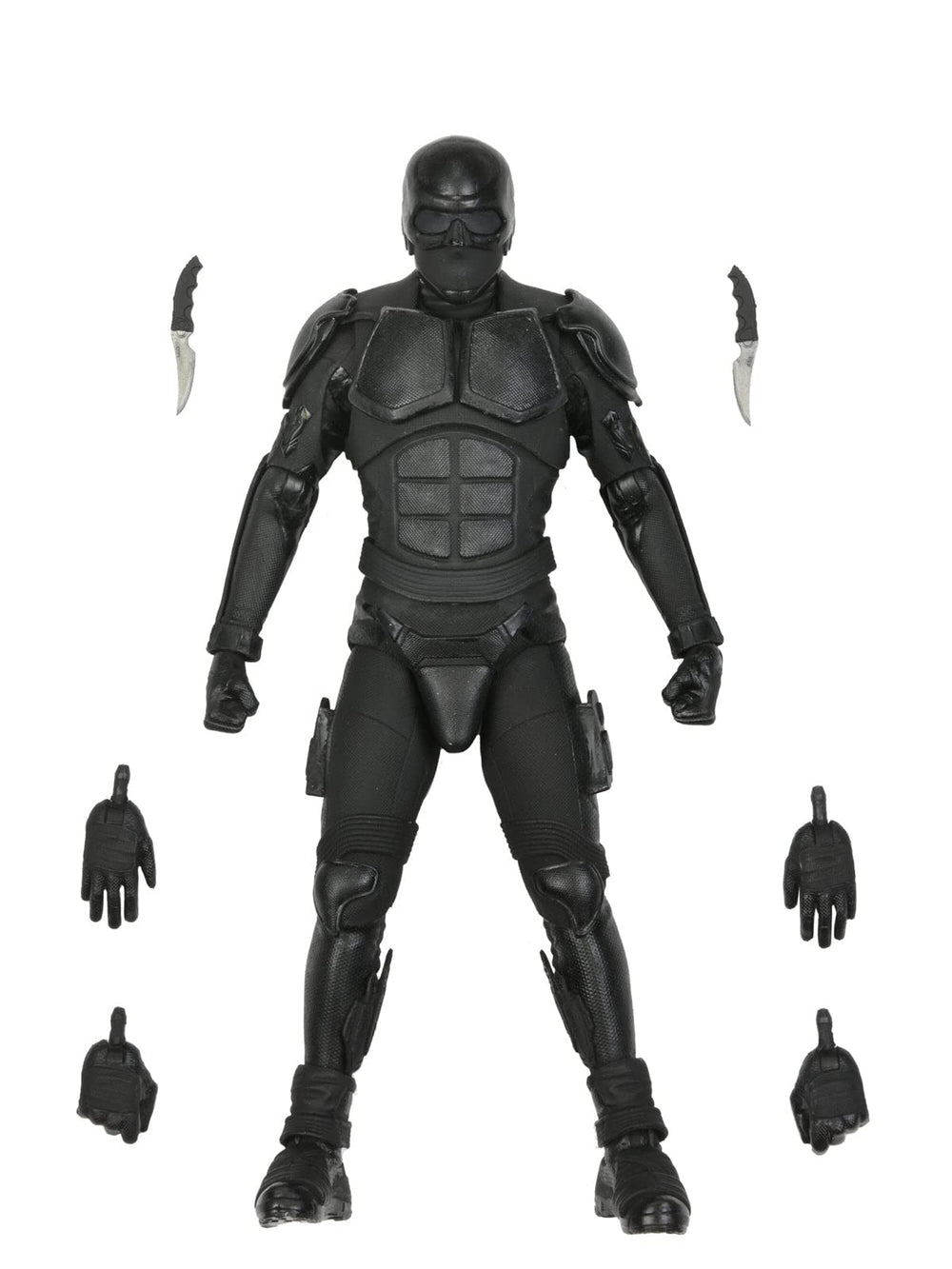 NECA The Boys Black Noir 7in figure front view for display and collection