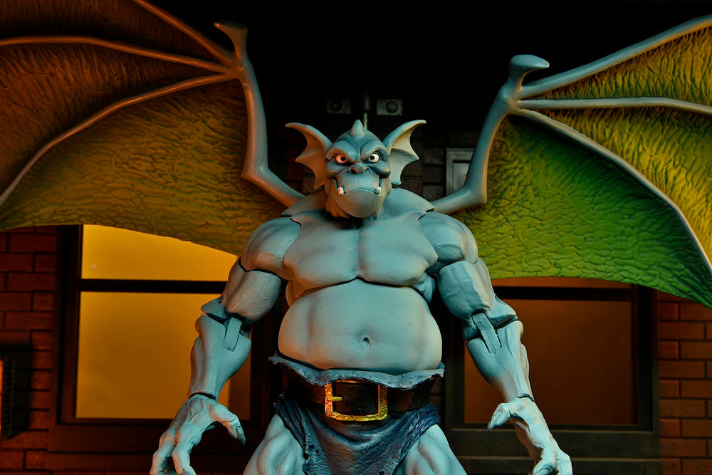 NECA Gargoyles Broadway figure window box packaging designed for easy display.