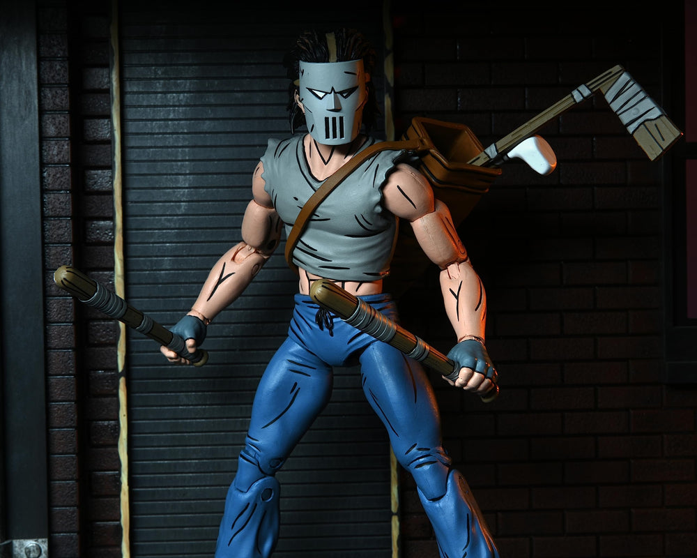 NECA Casey Jones 7-Inch figure interchangeable hands for varied action stances.