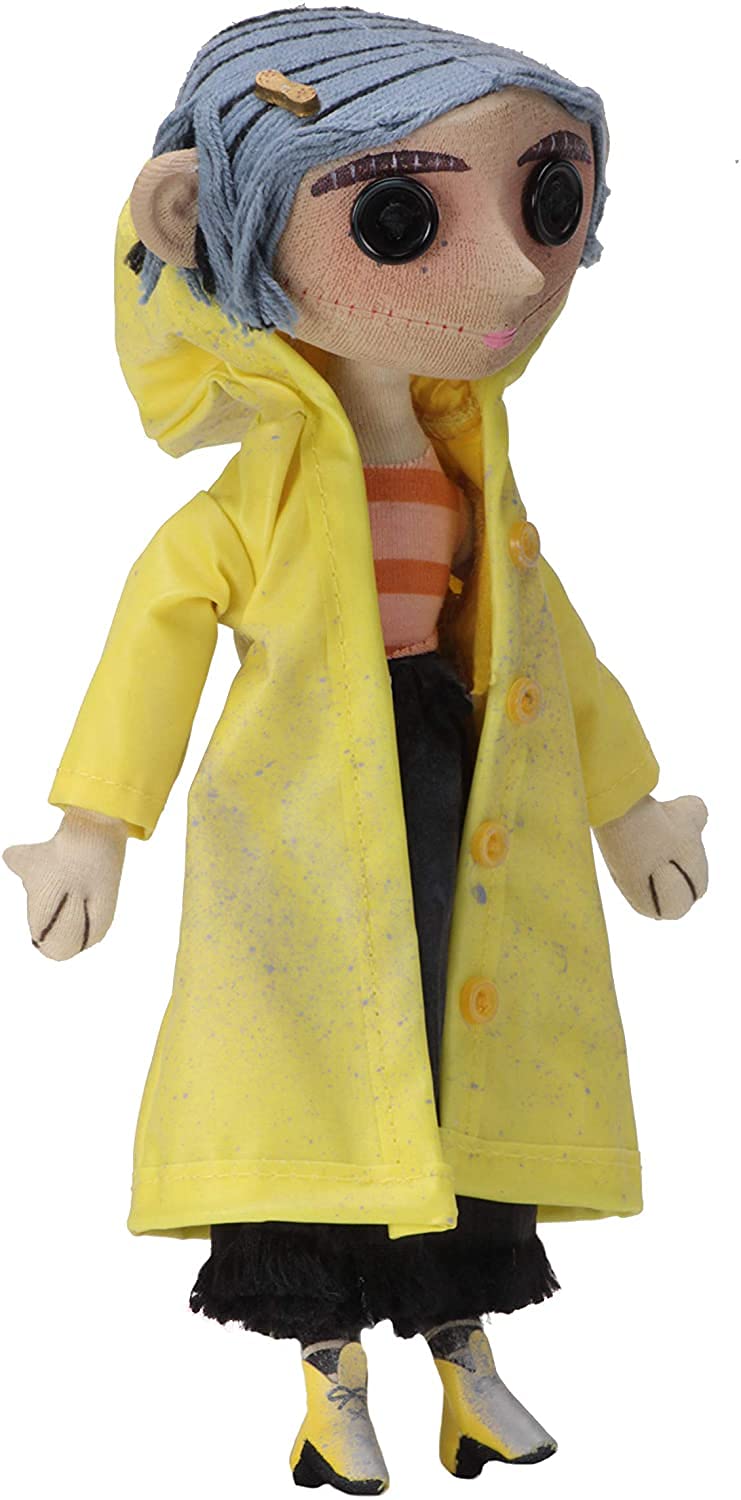 NECA Coraline doll poseable armature enables dynamic posing.