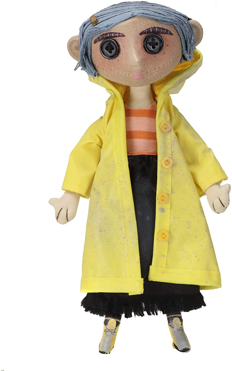 NECA Coraline doll yellow raincoat removable option for play.