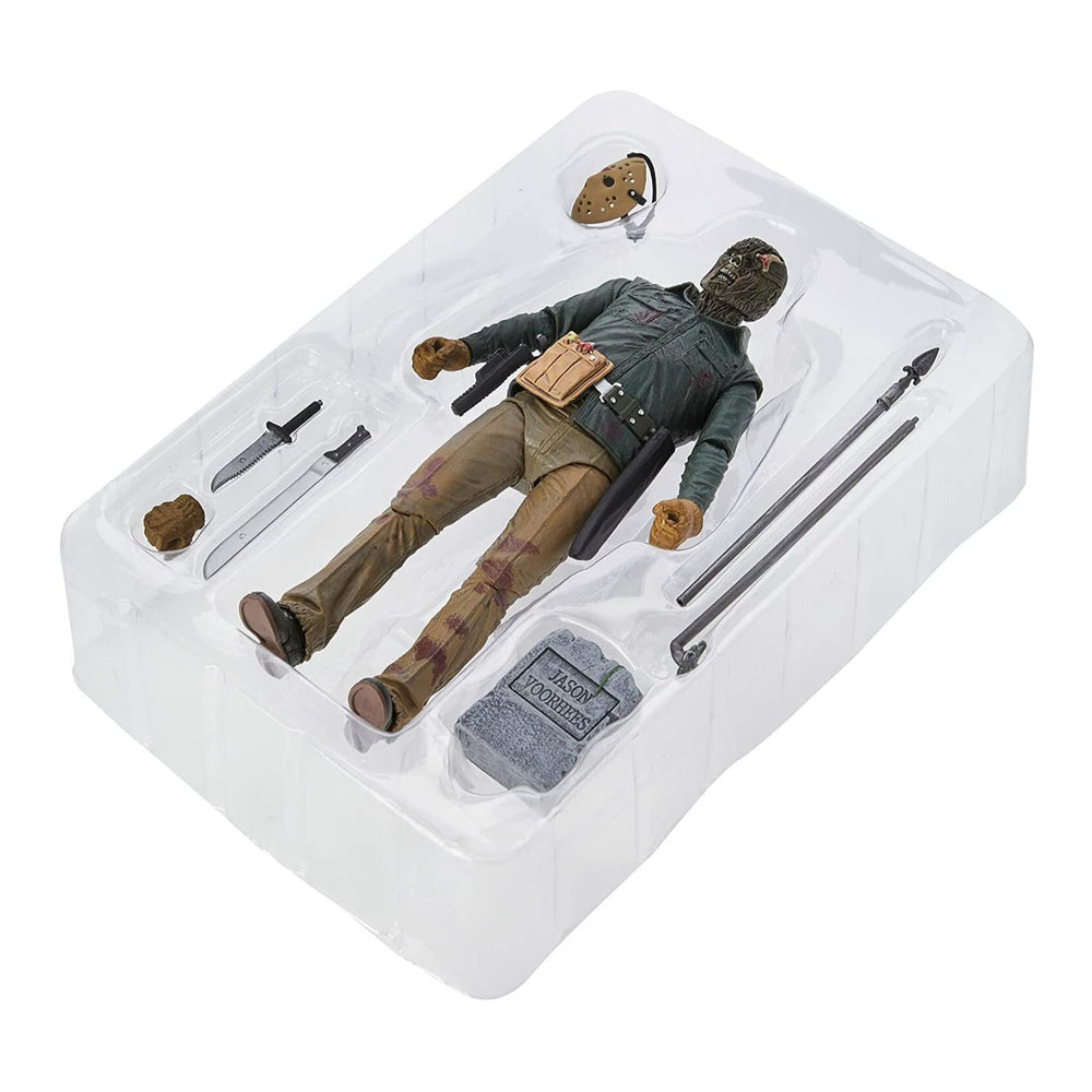 NECA Part 6 Jason holding machete showcases classic horror detail.