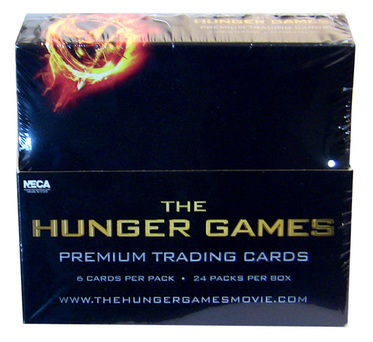 NECA Hunger Games trading cards box with 24 packs for collectors