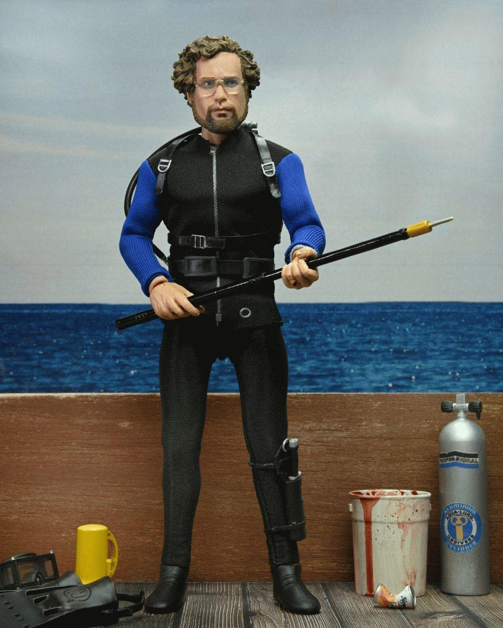 NECA Jaws Hooper flippers accessory for action-ready underwater displays.