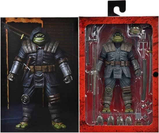 NECA The Last Ronin Armored window box packaging for safe display.