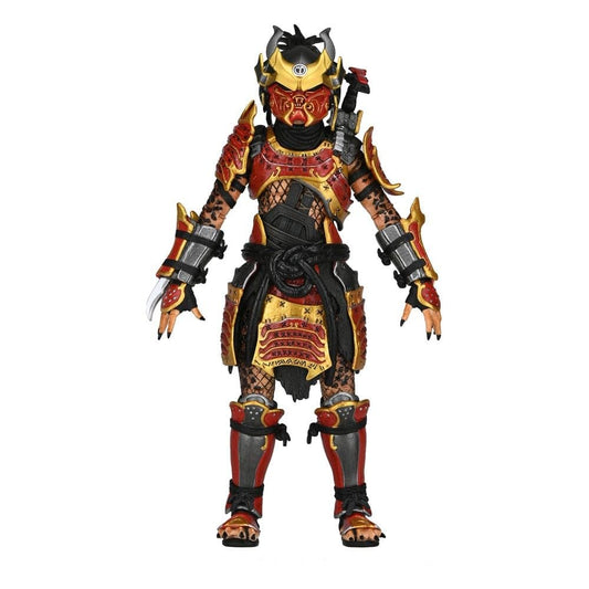NECA Predator Samurai front view highlights armor detailing for display and collection.