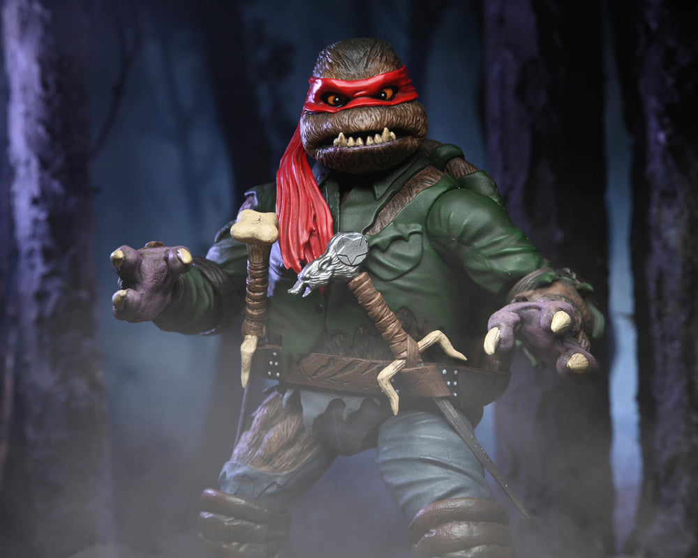 NECA Raphael Wolfman window box packaging features Daniel Horne artwork.