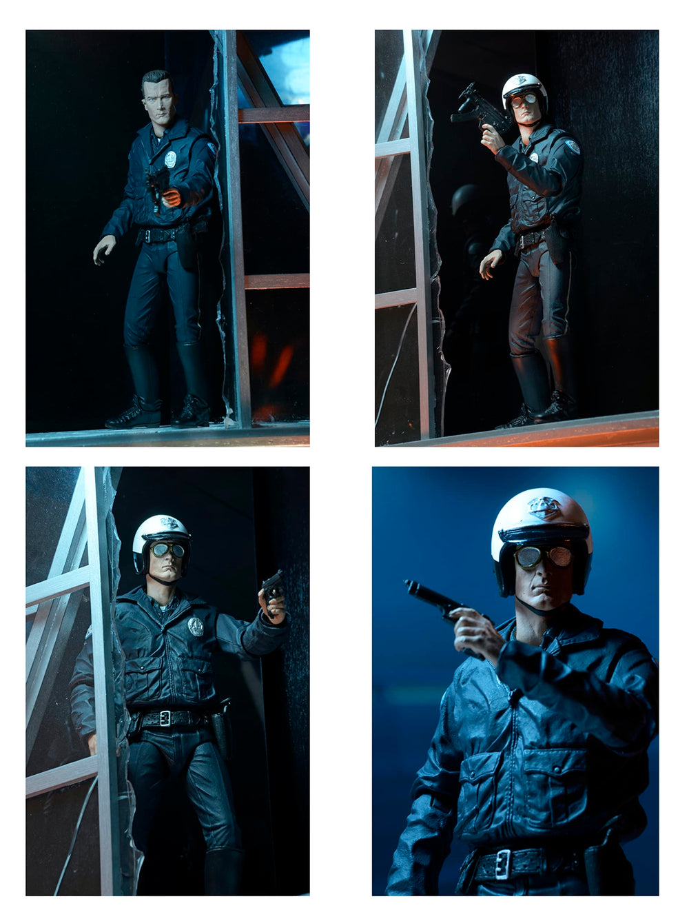 NECA T-1000 Motorcycle Cop figure in deluxe window box packaging