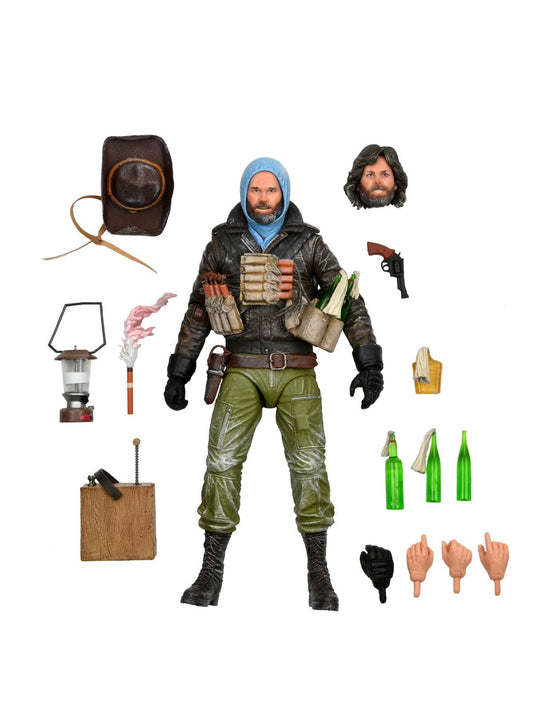 NECA The Thing ULT MacReady with interchangeable heads for dynamic posing and display.