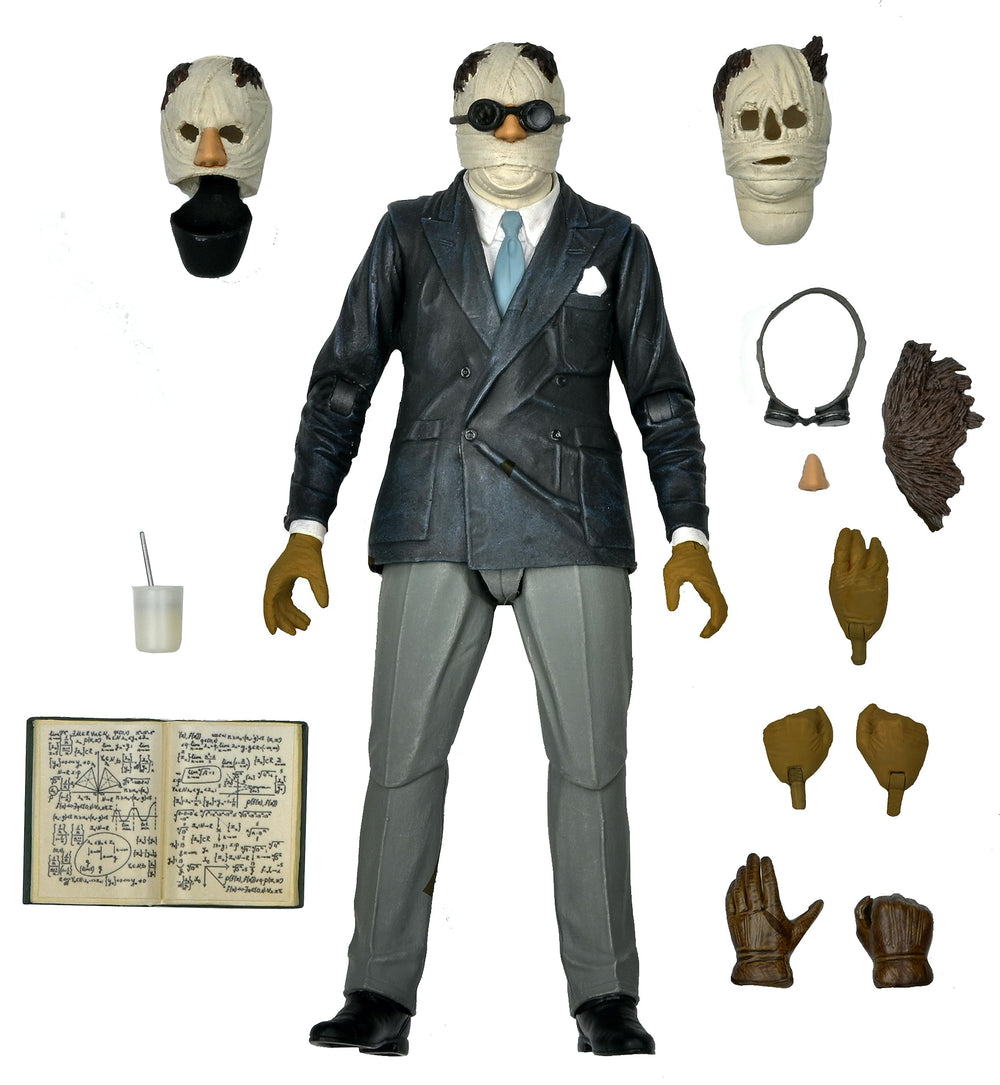 NECA Ultimate Invisible Man figure face detail for display and collection.