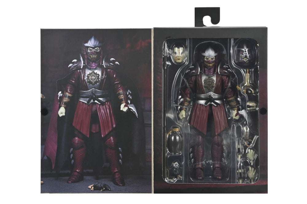 NECA Shredder as Dracula Crimson fabric cape showing authentic texture