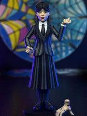 NECA Wednesday Addams front view in Nevermore uniform highlights details for collectors.