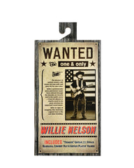 NECA Willie Nelson Trigger guitar with strap for poseable display.