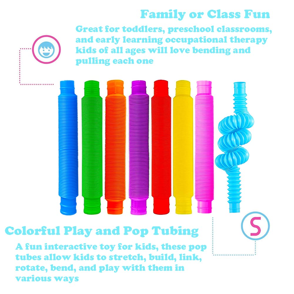 Neec pop tubes use safe plastic and durable construction for kids
