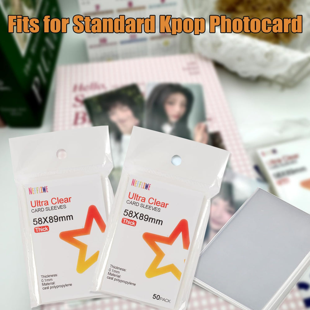Neffliwe Kpop photocard sleeves 0.1mm thickness offers high durability