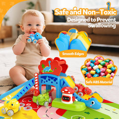 NEHEME four color push cars promote fine motor skills during play.