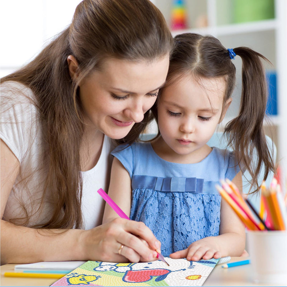 Nekpiahu diamond painting by number for kids supports focus and patience