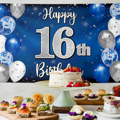 Nelbiirth 16th birthday backdrop used for home parties and social posts.