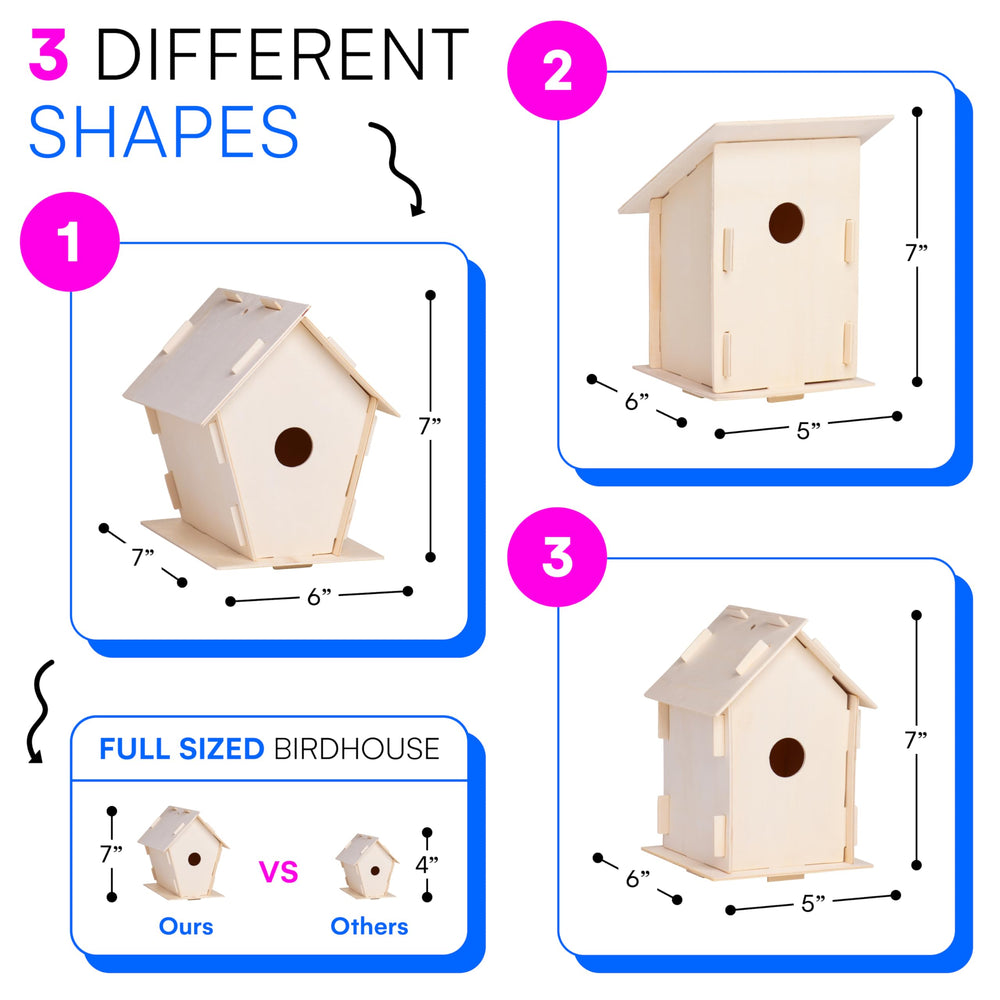 Neliblu birdhouse kit shows quick, easy assembly for family craft time