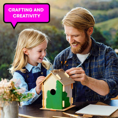 Neliblu pre-cut wood birdhouse ready for easy assembly and creative play