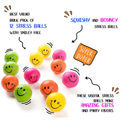 Neliblu Neon Smile stress ball with smile supports desk fidgeting and concentration