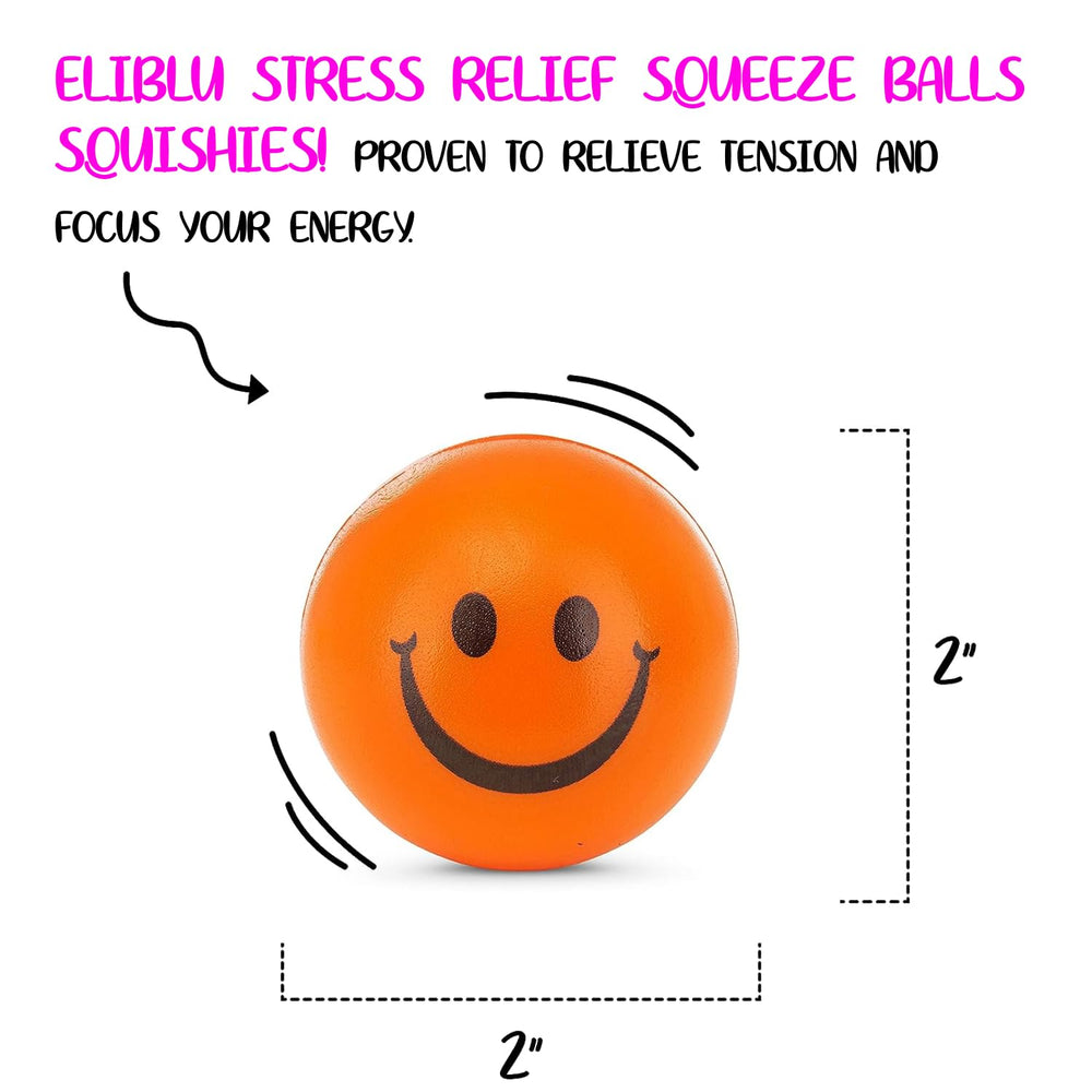 Neliblu Neon Smile stress ball with happy face ideal for classroom activities