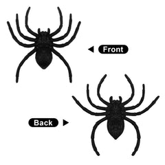 Nelisylux black spider prop, highly detailed for realistic scare effects.