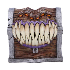 Nemesis Now Mimic dice box front view with silver-edged chest.