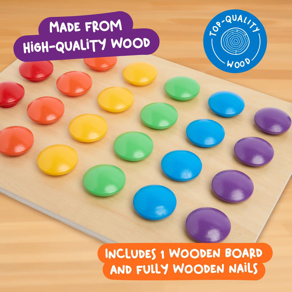 Nene Toys FSC-certified wood with non-toxic paint offers safe, durable learning