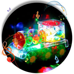 Nenekal gear train toy with flashing lights and music enhances sensory play
