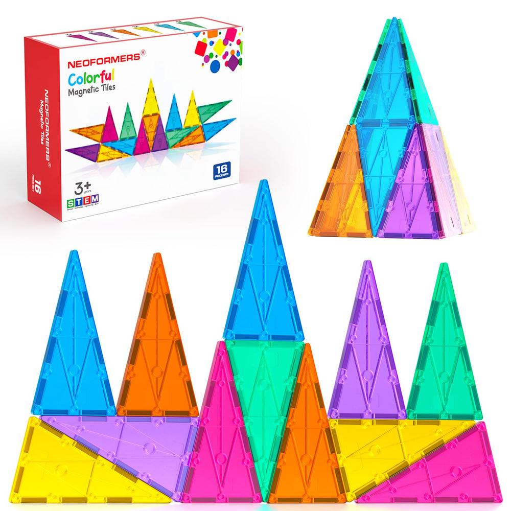 NEOFORMERS magnetic isosceles triangle tile for imaginative building and STEM exploration.