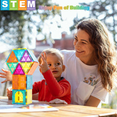 NEOFORMERS magnetic tiles with two cars for interactive storytelling and play.