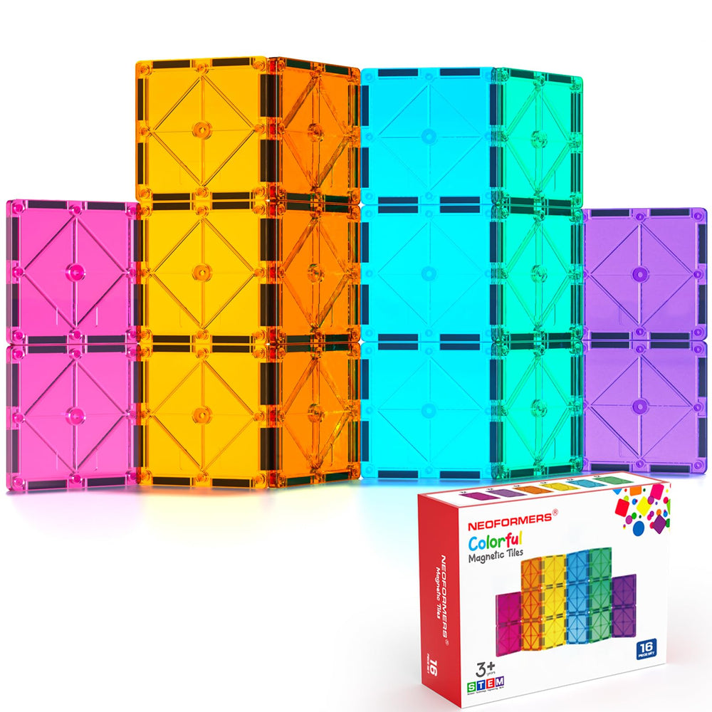 NEOFORMERS square magnetic tiles collection for open-ended building