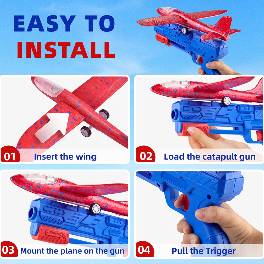 Neoot planes with LED lights for night-time flights