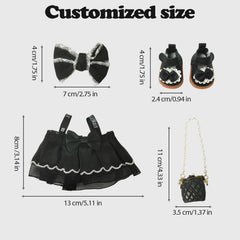 NEOVISTA Balletcore outfit elevates collection styling for 17cm Labubu dolls.