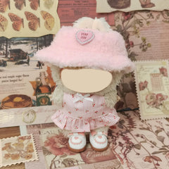 NEOVISTA Cherry Picnic Dress Set for LABUBU Doll – 3-Piece Pastoral Outfit (17cm)