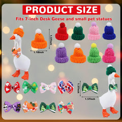 Neowedding knit detail hat emphasizes cozy texture for charm on your 7-inch desk goose.