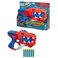 Nerf DinoSquad Raptor-Slash priming slide in action supports slam-fire play