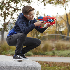 Nerf DinoSquad Raptor-Slash toothy mouth launch demonstrates dramatic dart release