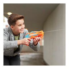 Nerf Dinosquad Raptor-Surge vibrant dinosaur design for kid-friendly summer play.