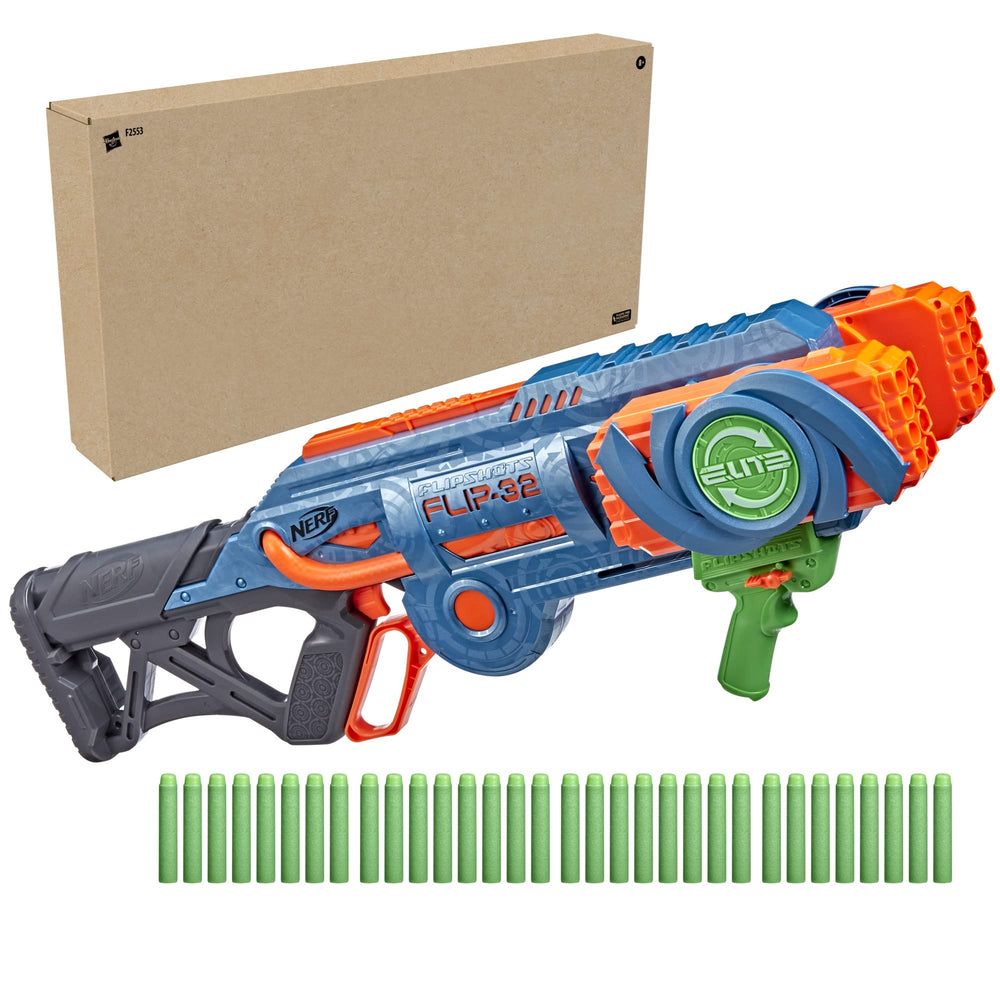 Nerf Elite 2.0 Flipshots rear barrels flip forward for a second volley