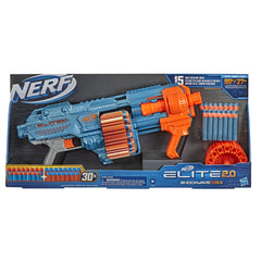 Nerf Elite 2.0 Shockwave RD-15 pump-action blasting.