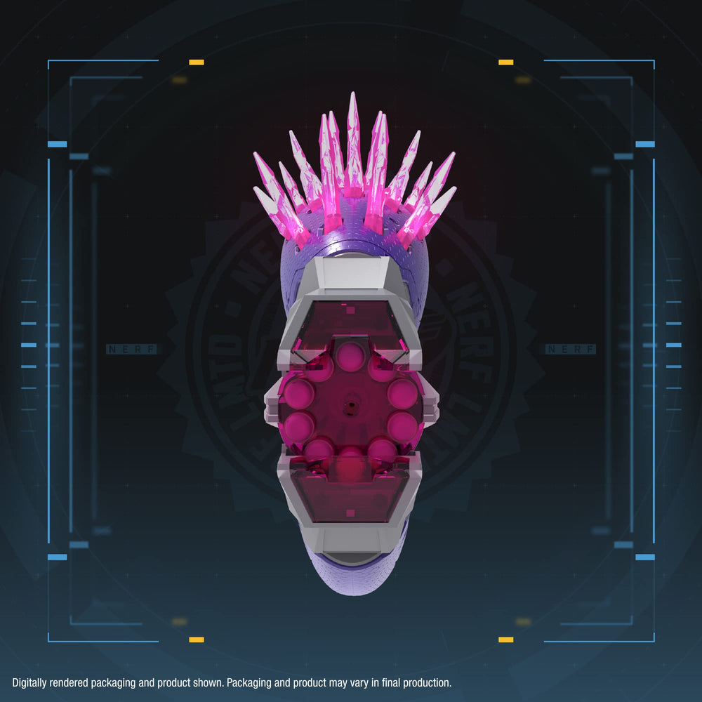 Nerf F5487 LMTD Halo Needler Blaster drum detail view shows 10-dart capacity