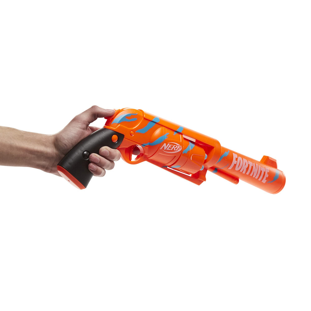 Nerf Fortnite 6-SH camo wrap detail close-up.