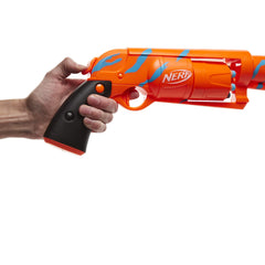 Nerf Fortnite 6-SH front view shows camo wrap.