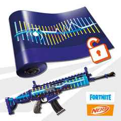 Nerf Fortnite Blue Shock Blaster loading action demonstrates quick reloading in games